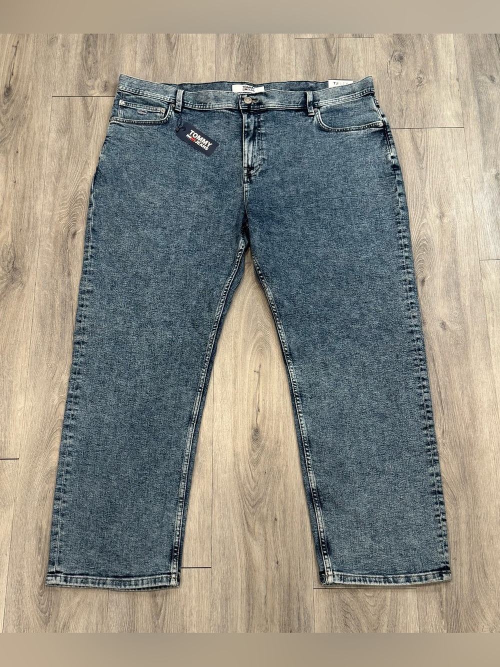 Tommy Hilfiger Tommy Jeans Washed Blue Stretch Ethan Relaxed Straight Leg Jeans